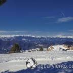 Refugi de l'Arp and nordic ski area in winter on Serra de Port del Comte