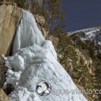 Cerdanya - frozen waterfall in spanish Pyrenees