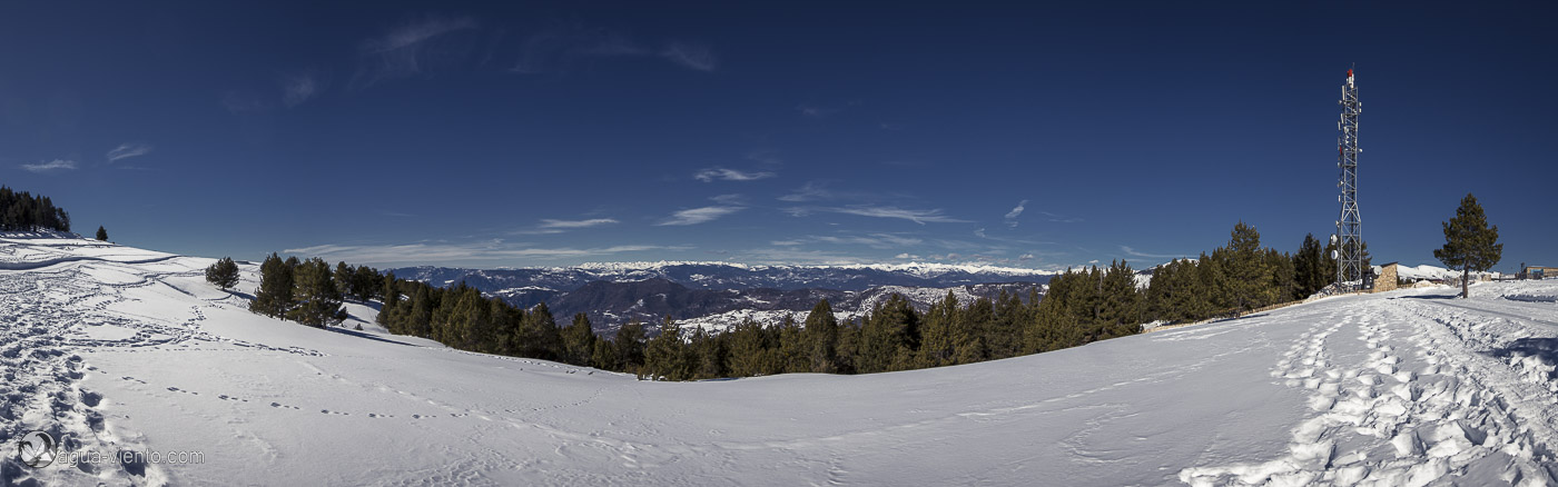 Winter panorama from Tuixent La Vansa on Serra de Port del Comte