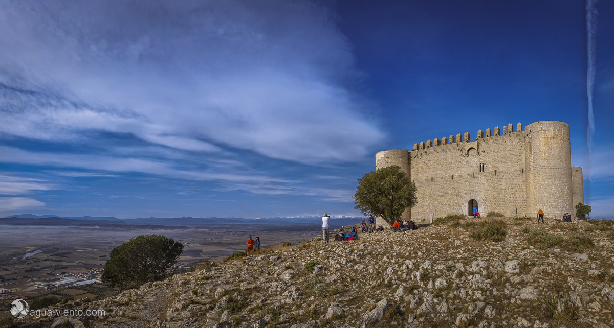 picture from startplace for paraglider on Castell de Montgri on Costa Brava in Catalonia