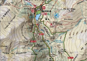 Karte 3 Wanderung Queralbs Vall de Nuria Katalonien Cami Vell GR 11